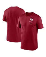 Jordan Men's Crimson Oklahoma Sooners Primary Logo Legend Performance T-Shirt