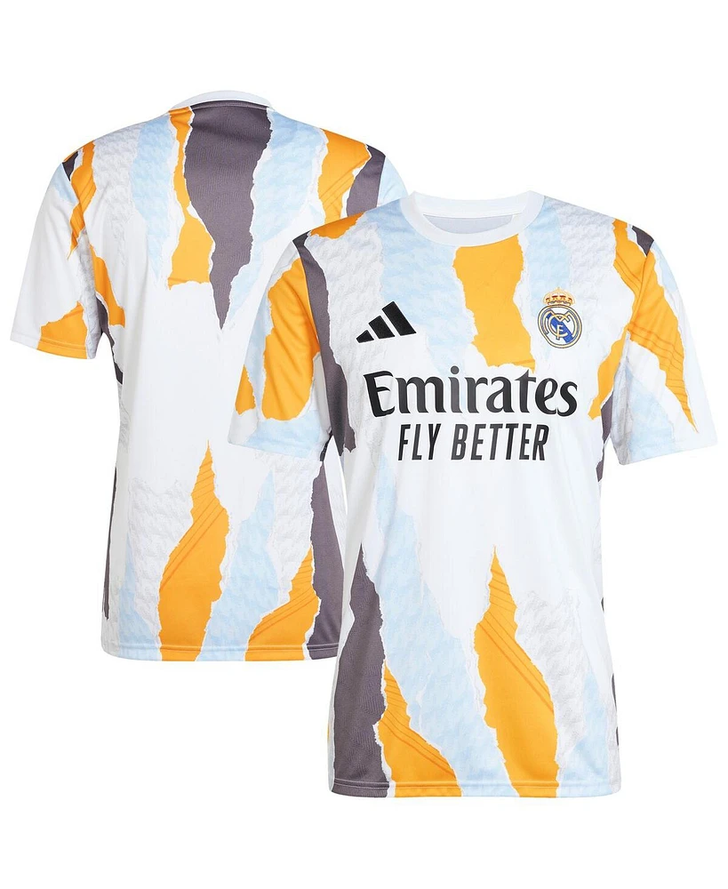 Adidas Big Boys and Girls White Real Madrid 2024/25 Pre-Match Jersey