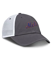 Nike Men's Gray New York Mets Wordmark Club Adjustable Trucker Hat