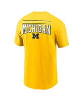 Jordan Men's Maize Michigan Wolverines 2-Hit T-Shirt