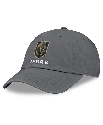 Fanatics Men's Charcoal Vegas Golden Knights Washed Adjustable Hat