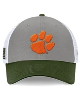 Top of the World Men's Gray/Green Clemson Tigers Oht Military Appreciation Badge Trucker Adjustable Hat