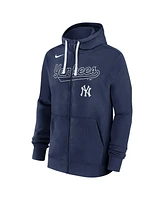 Nike Men's Navy New York Yankees Knockout Script Full-Zip Hoodie