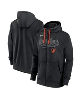 Nike Men's Black Baltimore Orioles Knockout Script Full-Zip Hoodie