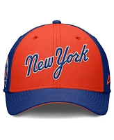 Nike Men's Royal/Orange New York Mets Rise Swoosh Performance Flex Hat