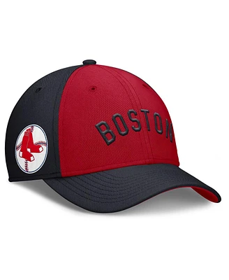 Nike Men's Navy/Red Boston Red Sox Rise Swoosh Performance Flex Hat