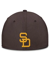 Nike Men's Brown/Gold San Diego Padres Rise Swoosh Performance Flex Hat