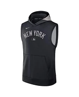 Nike Men's Navy New York Yankees Authentic Collection Performance Sleeveless Pullover Hoodie