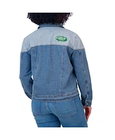 Wear by Erin Andrews Women's Blue Boston Celtics Full-Button Denim Jacket