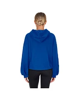 New Era Women's Blue Sacramento Kings 2024/25 City Edition Cropped Pullover Hoodie