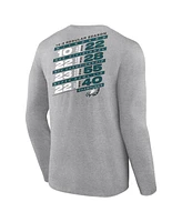Fanatics Men's Heather Gray Philadelphia Eagles Super Bowl Lix Champions Counting Points Score Long Sleeve T-Shirt