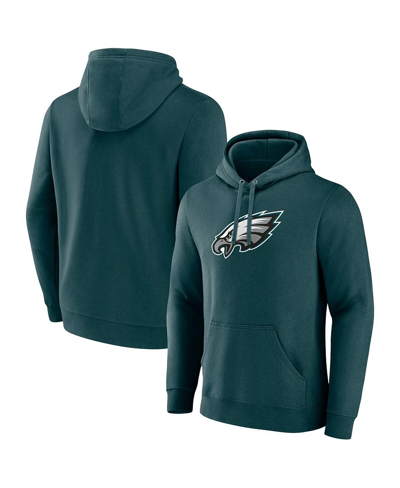 Fanatics Men's Midnight Green Philadelphia Eagles Primary Logo Fleece Pullover Hoodie