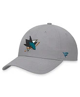 Fanatics Men's Gray San Jose Sharks Extra Time Adjustable Hat