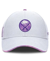 Fanatics Men's White Buffalo Sabres Authentic Pro Hockey Fights Cancer Adjustable Hat