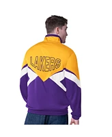 Starter Men's Gold/Purple Los Angeles Lakers Rush Applique Full-Zip Track Jacket