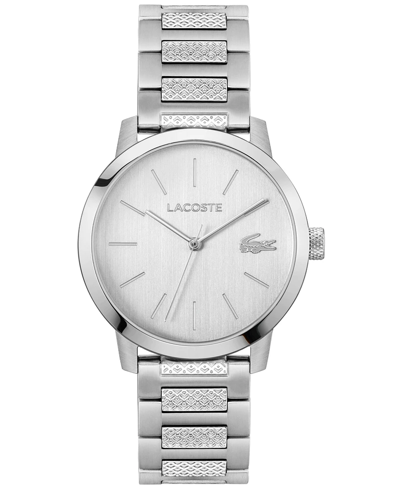 Lacoste Men's Metropole Silver Tone Stainless Steel Bracelet Watch, 39mm