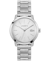 Lacoste Men's Metropole Silver Tone Stainless Steel Bracelet Watch, 39mm