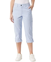 Gloria Vanderbilt Women's Adjustable-Hem Cargo Capri Pants