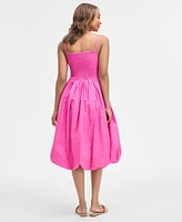 On 34th Women's Smocked Bubble-Hem Midi Dress, Exclusively at Macy's