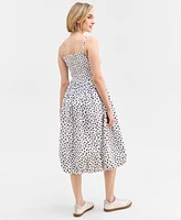On 34th Women's Smocked Bubble-Hem Midi Dress, Exclusively at Macy's