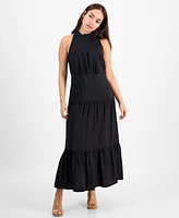 Sam Edelman Women's High-Neck Tiered Sleeveless Dress