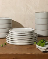 Gibson Elite Gelston Stoneware Matte Reactive Glaze 16 Pc. Dinnerware Set, Service for 4