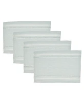 Saro Lifestyle Leno Stripe Elegance Placemat, Set of 4