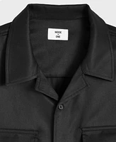 Mode of One Men's Camp Collar Twill Shirt, Exclusively at Macy's