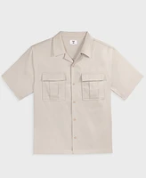Mode of One Men's Short-Sleeve Palm Reverse Splicing Camp Collar Shirt, Exclusively at Macy's
