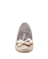 Nina Little and Big Girls Rose Glitter Ballet Flats