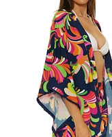 Trina Turk Women's Poolside Swirl Kimono Swim Cover-Up