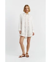 Chinti & Parker Women's Cotton Broderie Shirt Dress