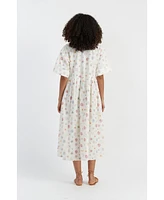 Chinti and Parker Women's & Linen-Cotton Etoile V-Neck Sundress