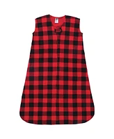 Hudson Baby Infant Boy Thermal Sleeveless Sleeping Bag 2pk, Buffalo Plaid Moose, 0-6 Months