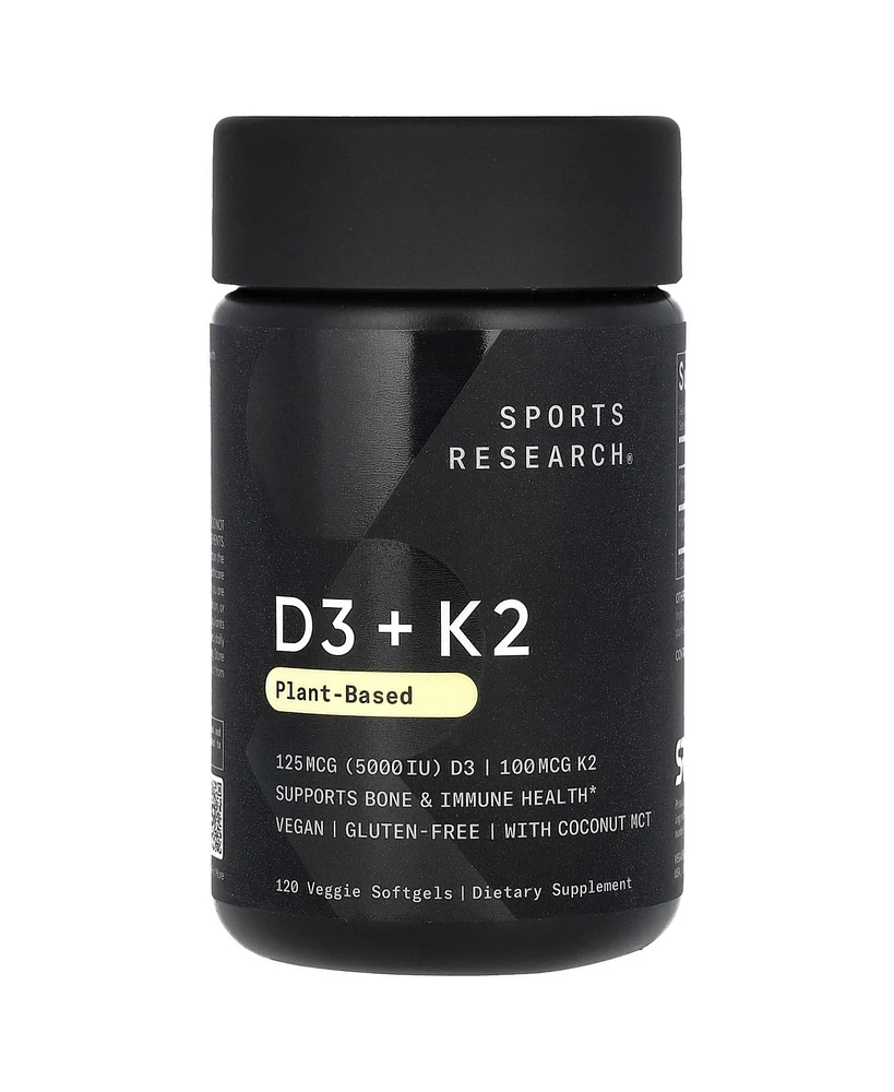 Sports Research D3 + K2 Plant-Based