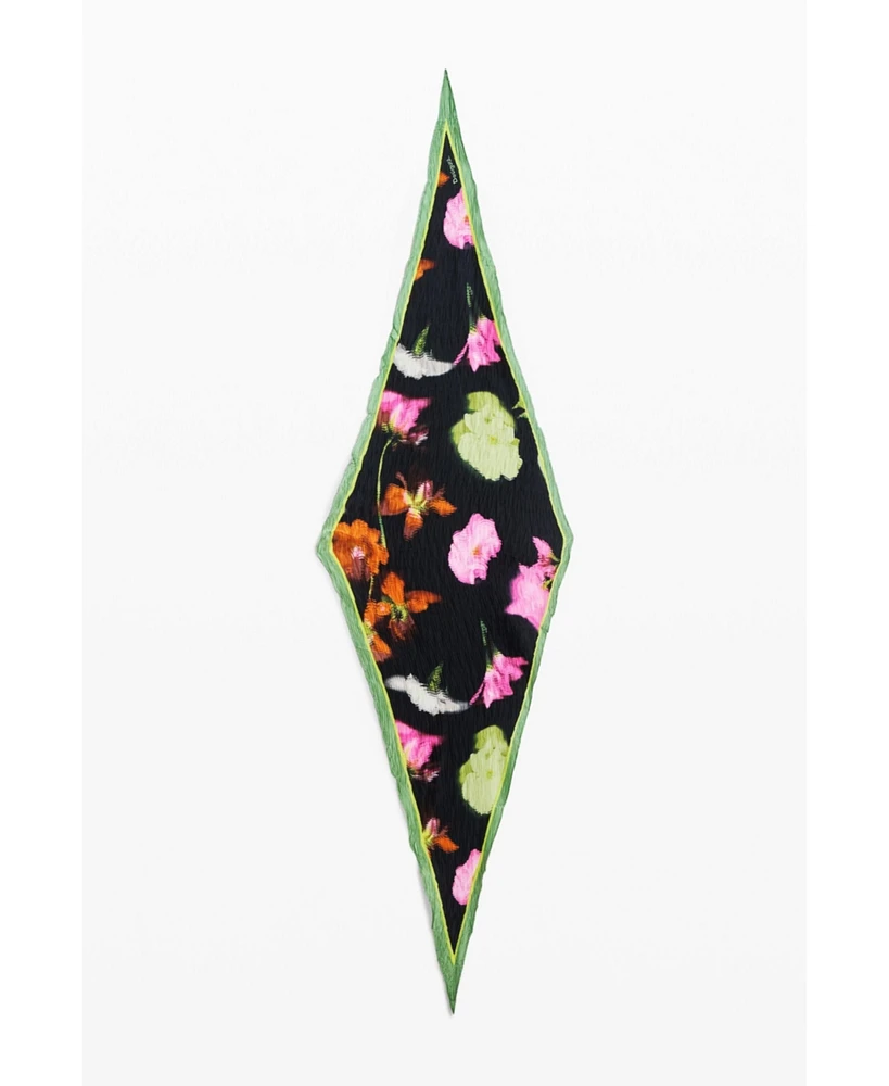Desigual Women's Pleated floral scarf