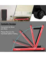 4.75HP 2 In 1 Folding Walking Pad Treadmill with Remote App Control