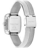 Calvin Klein Women's Adore Silver Tone Stainless Steel Mesh Bracelet Watch, 30mm