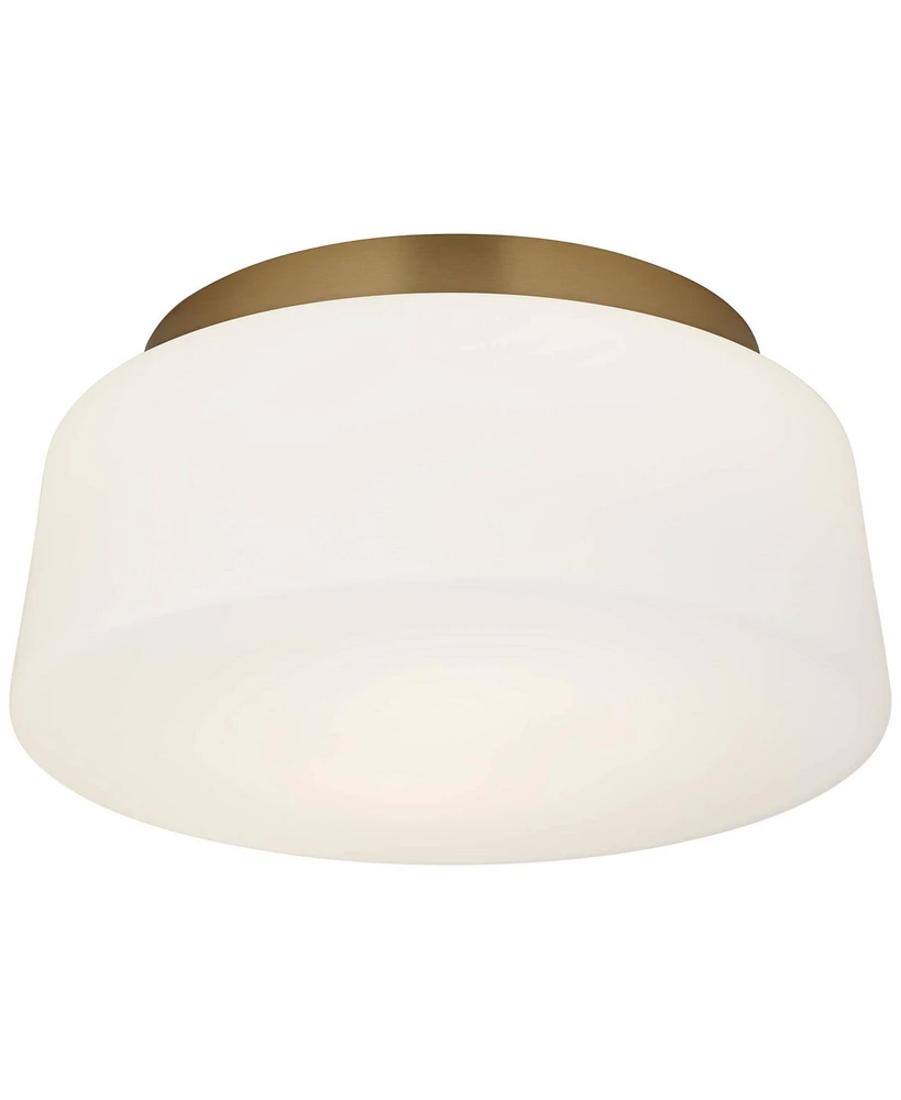 Possini Euro Buckley 13" Wide Warm Brass Drum Ceiling Light - Possini Euro Design