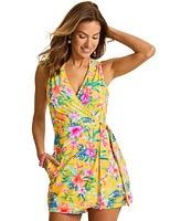 Tommy Bahama Women's Printed Wrap Romper Cover-Up