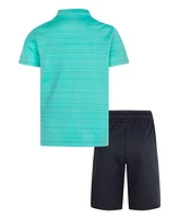Hurley Little Boys 2-Piece H2O-dri Belmont Polo Top and Shorts Set