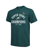 Majestic Threads Men's Midnight Green Philadelphia Eagles Super Bowl Lix Champions Tri-Blend T-Shirt