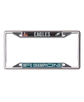 Wincraft Philadelphia Eagles 2024 Nfc Champions Laser Cut Metal License Plate Frame