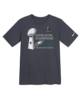 Nike Preschool Anthracite Philadelphia Eagles Super Bowl Lix Champions Locker Room Trophy Collection T-Shirt