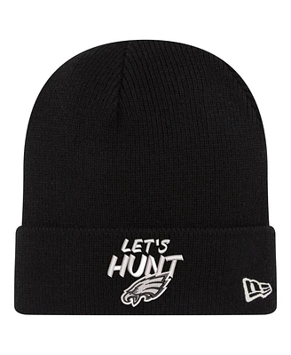 New Era Men's Black Philadelphia Eagles "Let's Hunt" Cuffed Knit Hat