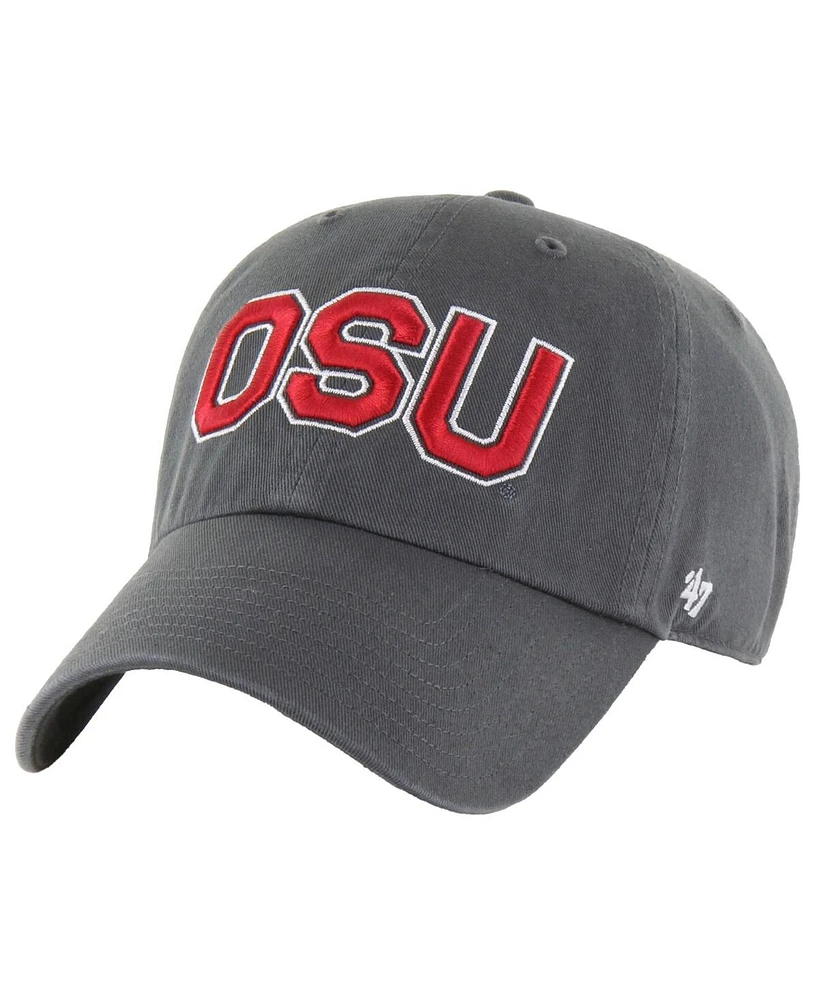 '47 Brand Men's Charcoal Ohio State Buckeyes Clean Up Adjustable Hat