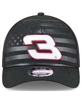 New Era Men's Black Austin Dillon American Flag 9FORTY M-Crown A-Frame Adjustable Hat