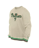 New Era Men's Cream Philadelphia Phillies St. Patrick's Day Twill Pullover Sweatshirt