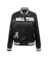 Pro Standard Women's Black Alabama Crimson Tide Satin Cultivated-Pearl Full-Snap Jacket