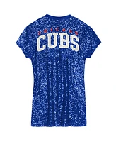 Outerstuff Girls Preschool Royal Chicago Cubs Sequin V-Neck Dress